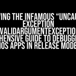 Solving the Infamous “Uncaught exception ‘NSInvalidArgumentException'”: A Comprehensive Guide to Debugging Expo iOS Apps in Release Mode