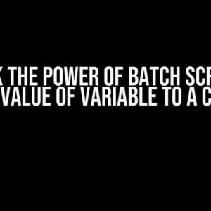 Unlock the Power of Batch Scripting: Passing Value of Variable to a Command