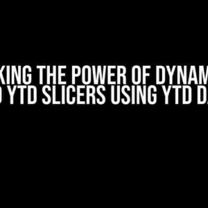 Unlocking the Power of Dynamic MTD and YTD Slicers using YTD Data